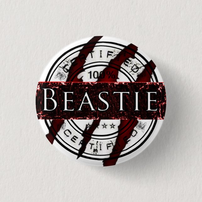 Badge Rond 2,50 Cm Bouton certifié de Beastie (Devant)