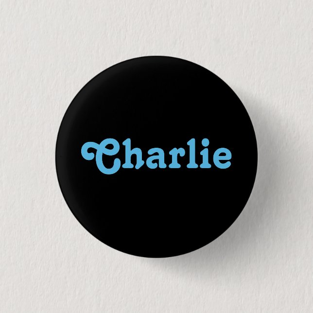 Badge Rond 2,50 Cm Bouton Charlie (Devant)