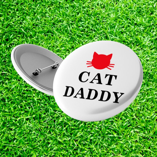 Badge Rond 2,50 Cm Bouton Chat Daddy (Créateur téléchargé)