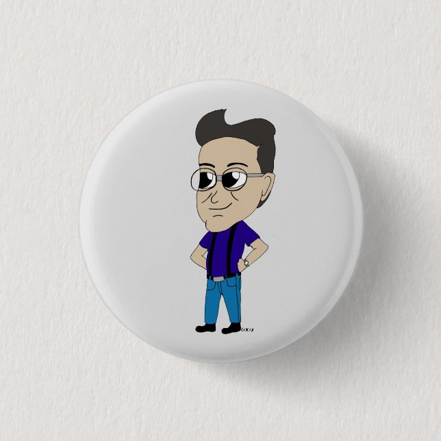 Badge Rond 2,50 Cm bouton chibi (Devant)
