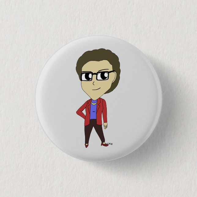 Badge Rond 2,50 Cm bouton chibi (Devant)