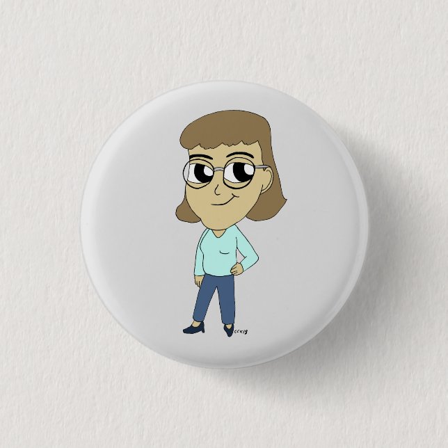 Badge Rond 2,50 Cm bouton chibi (Devant)
