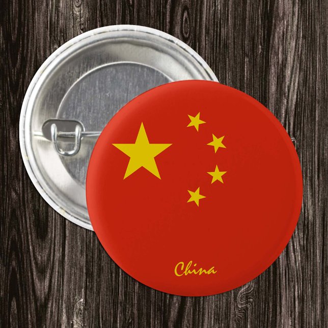 Badge Rond 2,50 Cm Bouton Chine, mode Drapeau chinois patriotique (Créateur téléchargé)
