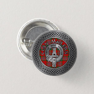Badge Rond 2,50 Cm Bouton Clan MacLean Crest & Tartan Knot