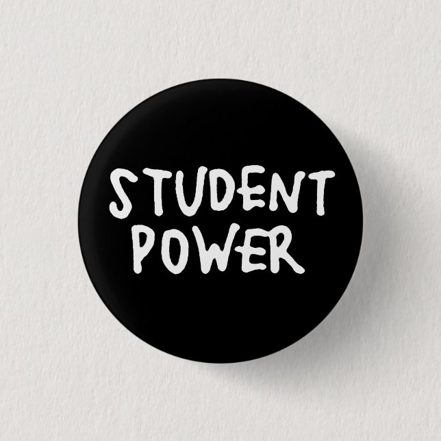 Badge Rond 2,50 Cm Bouton classique de protestation de puissance (Devant)