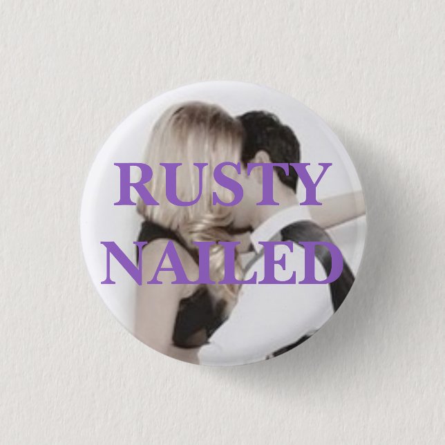Badge Rond 2,50 Cm Bouton cloué rouillé (Devant)