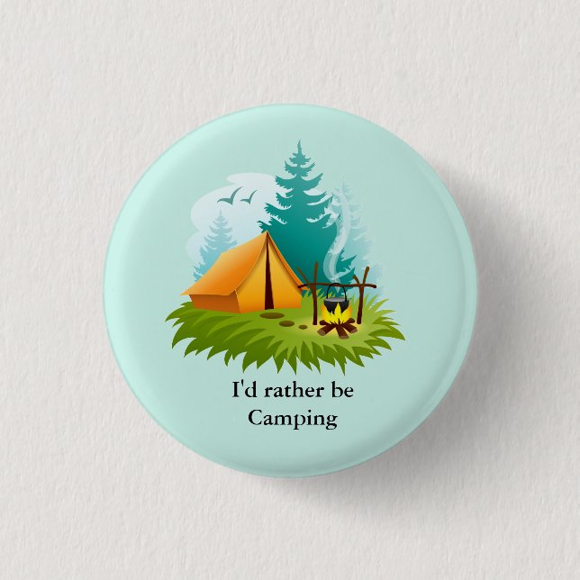 Badge Rond 2,50 Cm Bouton Conception Camping Camping (Devant)