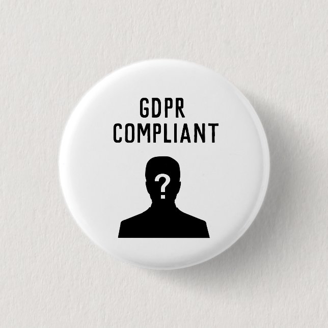 Badge Rond 2,50 Cm Bouton conforme de GDPR (Devant)