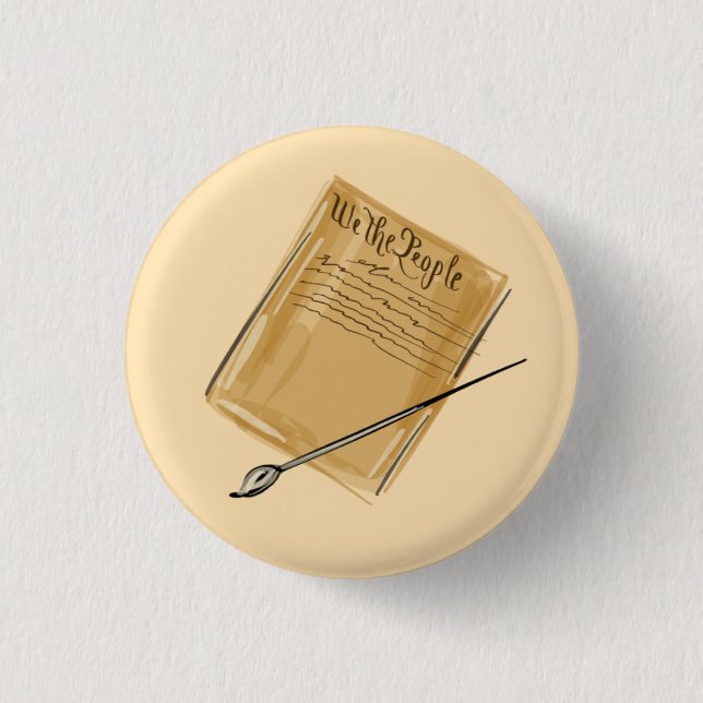 Badge Rond 2,50 Cm Bouton Constitution (Devant)