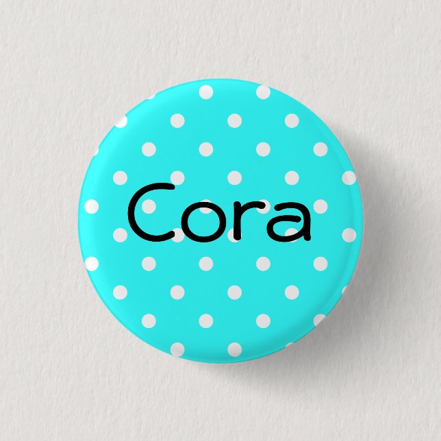 Badge Rond 2,50 Cm Bouton Cora (Devant)