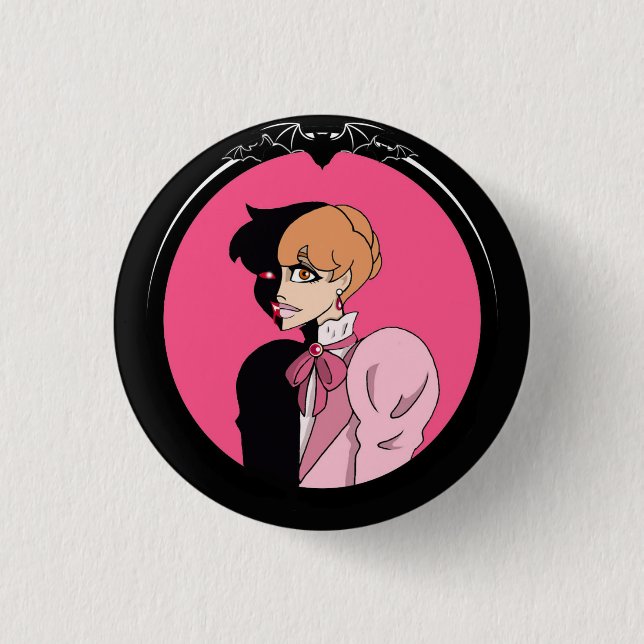 Badge Rond 2,50 Cm Bouton Couleur Lucy Westenra (Devant)