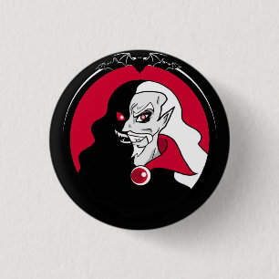 Badge Rond 2,50 Cm Bouton Count Dracula