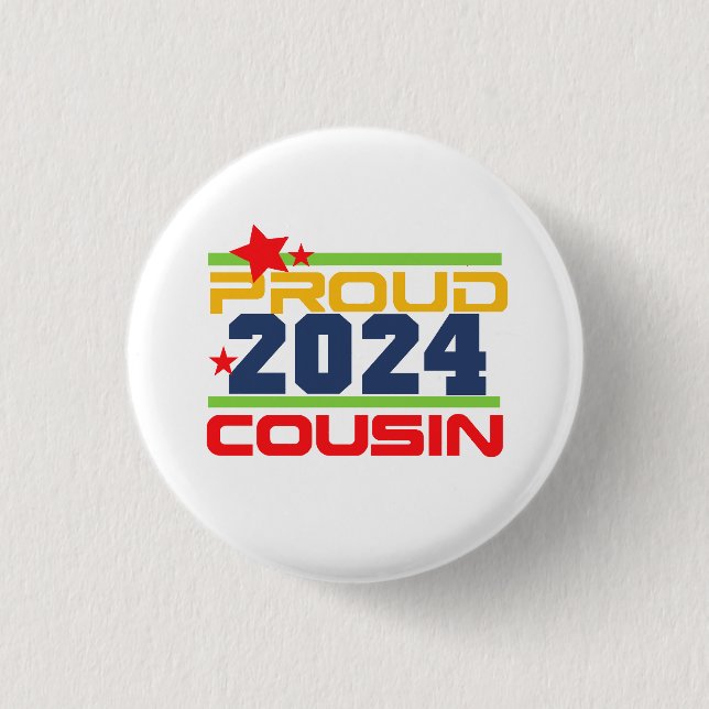 Badge Rond 2,50 Cm Bouton Cousin 2024 (Devant)