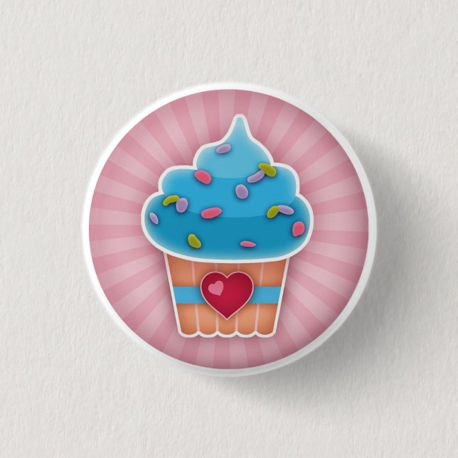 Badge Rond 2,50 Cm Bouton Cupcake (Devant)