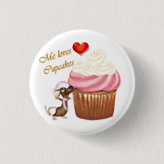 Badge Rond 2,50 Cm Bouton Cupcake