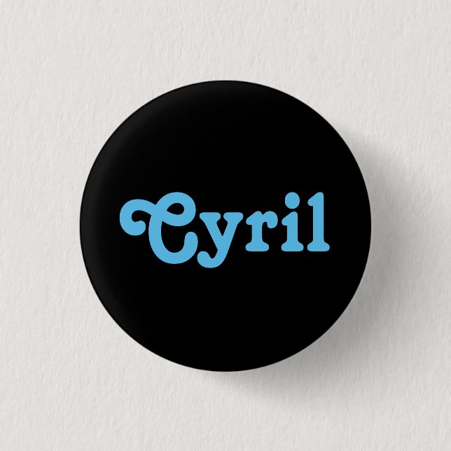 Badge Rond 2,50 Cm Bouton Cyril (Devant)