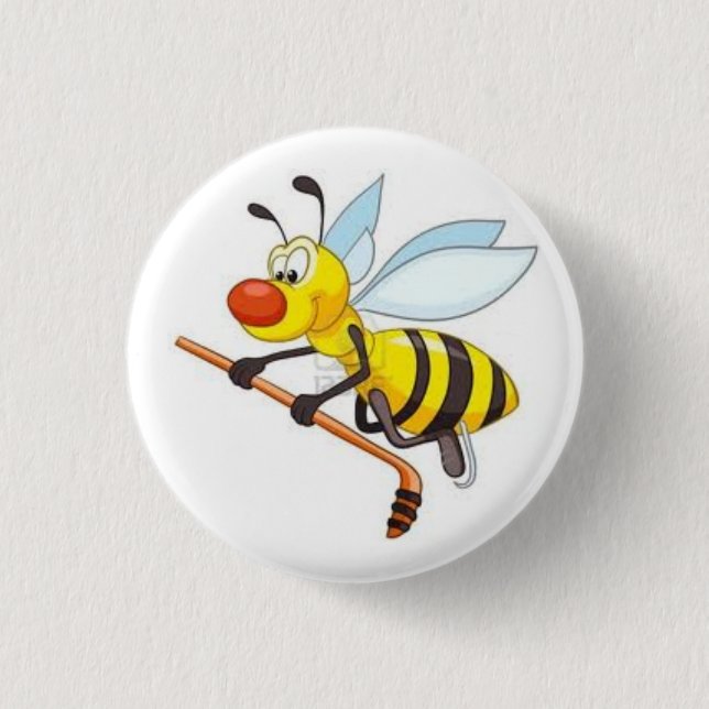 BADGE ROND 2,50 CM BOUTON D'ABEILLE (Devant)
