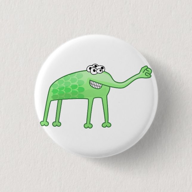 Badge Rond 2,50 Cm Bouton d'alien de Lisp (Devant)