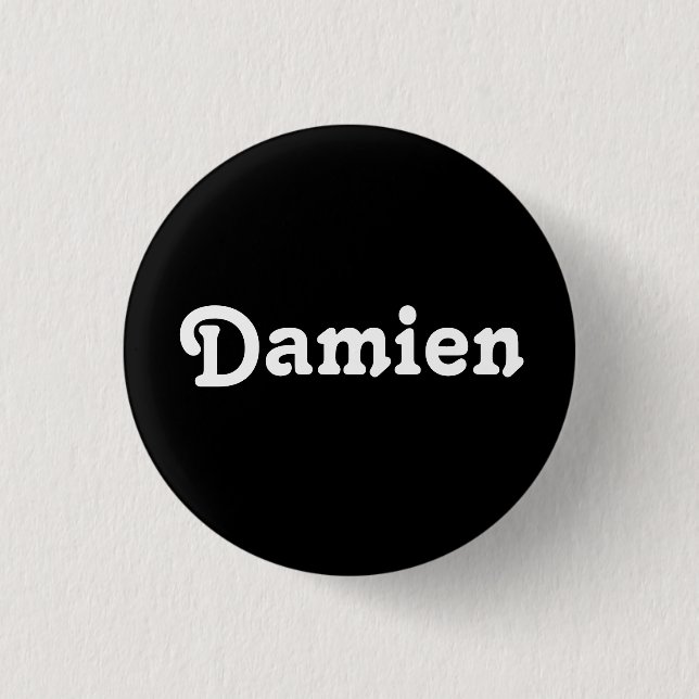 Badge Rond 2,50 Cm Bouton Damien (Devant)