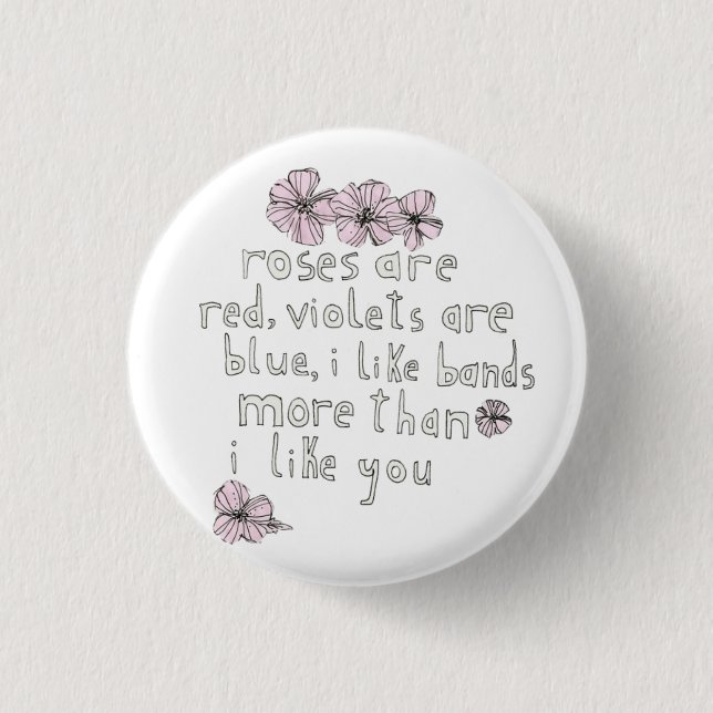 Badge Rond 2,50 Cm Bouton d'amour de bande (Devant)