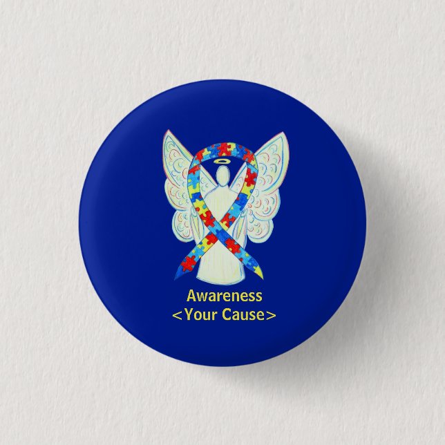 Badge Rond 2,50 Cm Bouton d'angle d'angle d'art de la conscience du c (Devant)