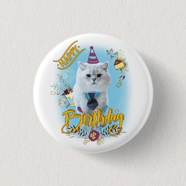 Badge Rond 2,50 Cm Bouton d'anniversaire d'Apollo (Devant)