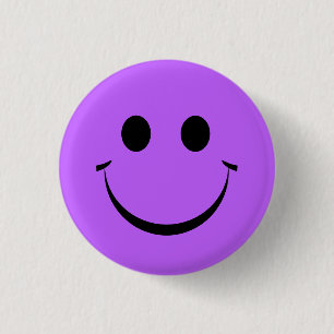Badge Rond 2,50 Cm Bouton d'anniversaire mignon violet joyeux