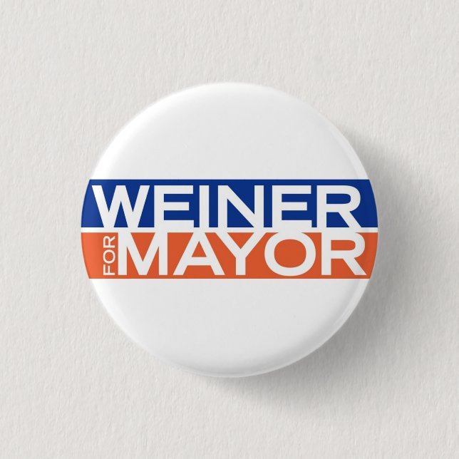 Badge Rond 2,50 Cm Bouton d'Anthony Weiner (Devant)
