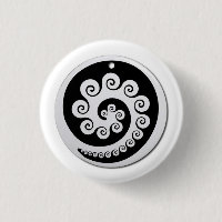 Bouton d'AOTEAROA KORU de la Nouvelle Zélande