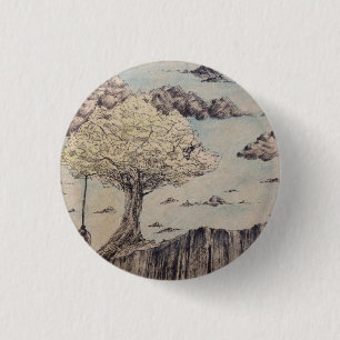 Badge Rond 2,50 Cm Bouton d'arbre