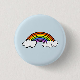 Badge Rond 2,50 Cm Bouton d'arc-en-ciel
