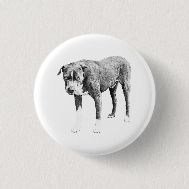 Badge Rond 2,50 Cm Bouton d'arête de trait ombragé (Devant)