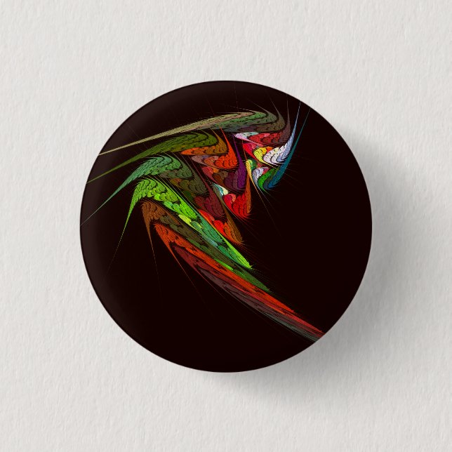 Badge Rond 2,50 Cm Bouton d'art Abstrait Chameleon (rond) (Devant)