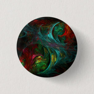 Badge Rond 2,50 Cm Bouton d'art Abstrait de la Genèse (arrondi)