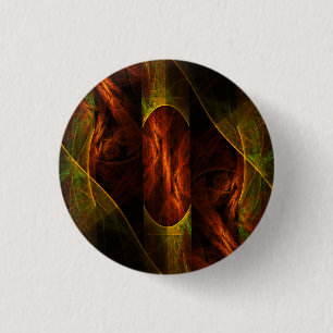 Badge Rond 2,50 Cm Bouton d'art Abstrait de la jungle mystique (ronde