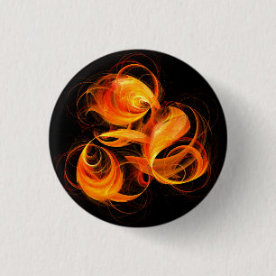 Badge Rond 2,50 Cm Bouton d'art Abstrait Fireball (rond)