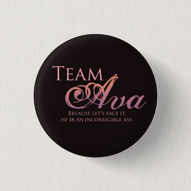 Badge Rond 2,50 Cm Bouton d'Ava d'équipe (Devant)