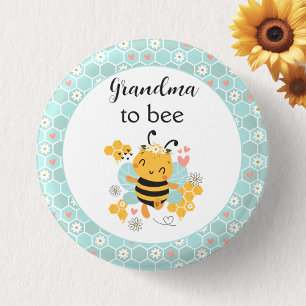 Badge Rond 2,50 Cm Bouton de Baby shower de fille de bébé de Can Bee