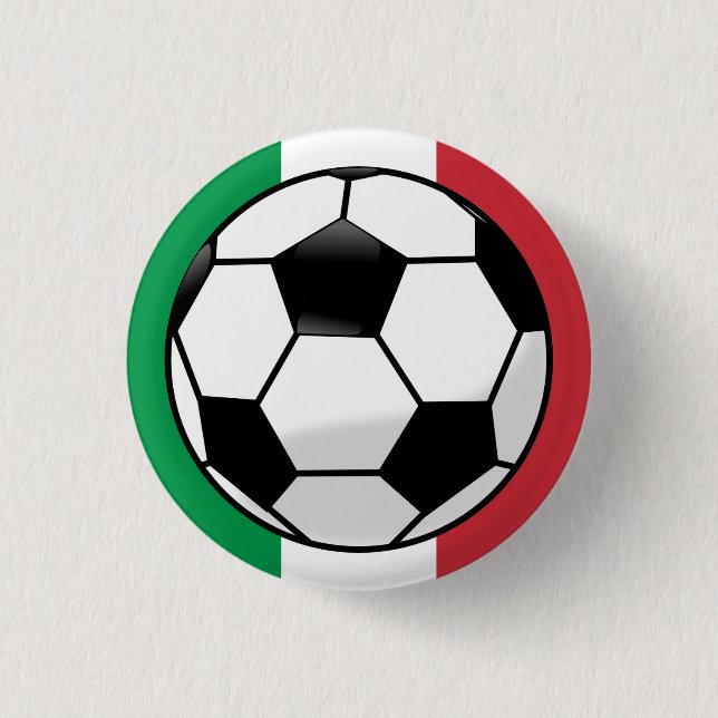 Badge Rond 2,50 Cm Bouton de balle de football (Devant)