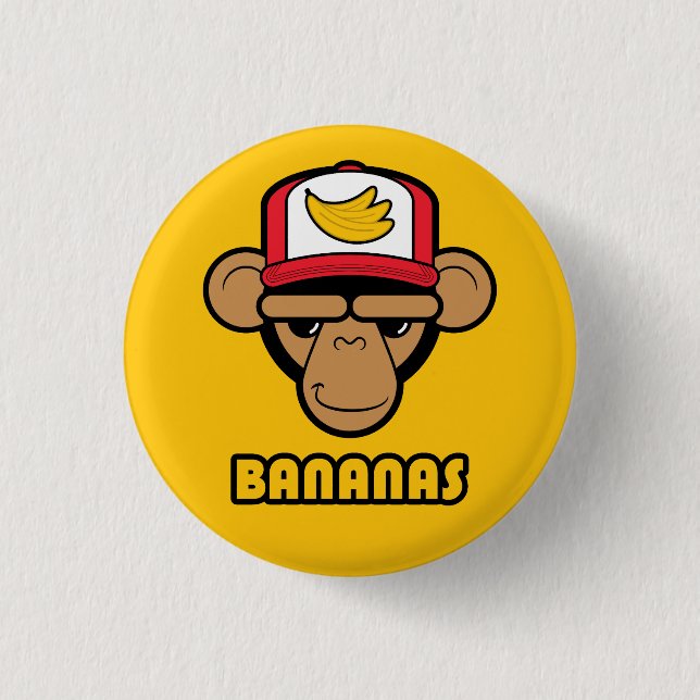 Badge Rond 2,50 Cm Bouton de bananes (Devant)