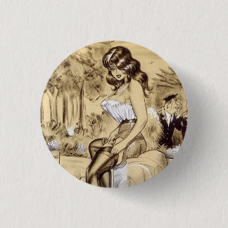 Badge Rond 2,50 Cm Bouton de bande dessinée SEXY and BEAUTIFUL Pin Up