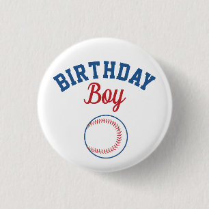 Badge Rond 2,50 Cm Bouton de baseball Birthday Boy