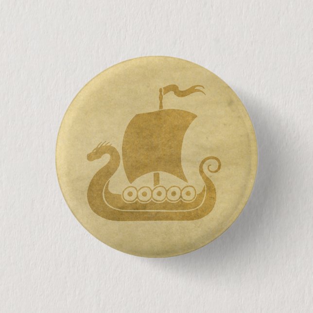 Badge Rond 2,50 Cm Bouton de bateau de dragon (Devant)