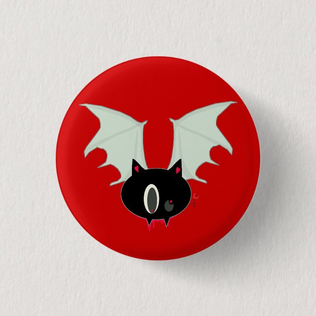 Badge Rond 2,50 Cm Bouton de batte de vampire mini (Devant)