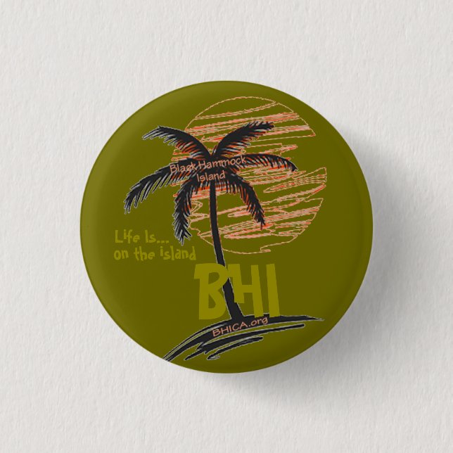 Badge Rond 2,50 Cm Bouton de BHI (Devant)