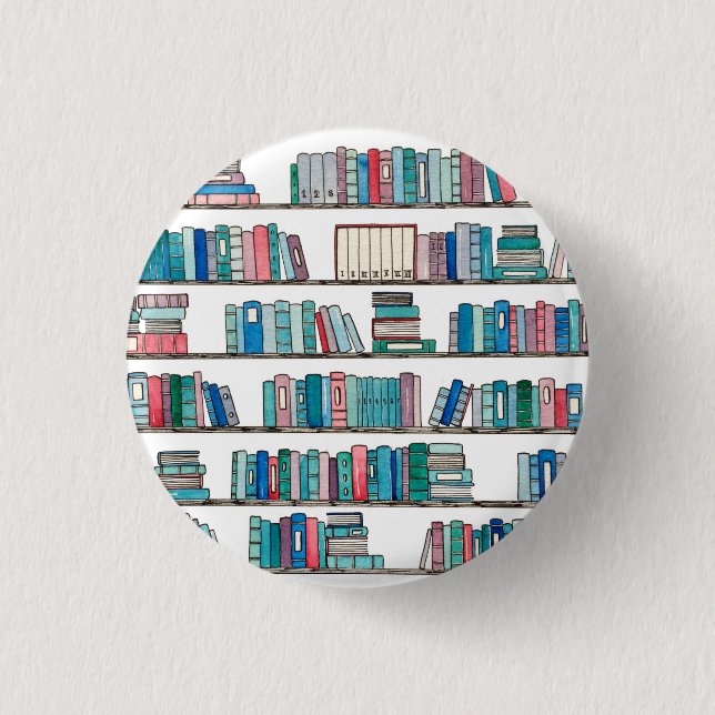 Badge Rond 2,50 Cm Bouton de bibliothèque (Devant)