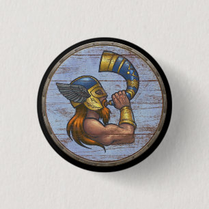 Badge Rond 2,50 Cm Bouton de bouclier de Viking - Heimdallr
