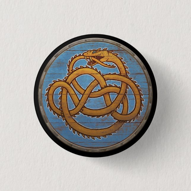 Badge Rond 2,50 Cm Bouton de bouclier de Viking - Jörmungandr (Devant)