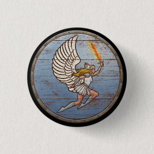 Badge Rond 2,50 Cm Bouton de bouclier de Viking - Valkyrie
