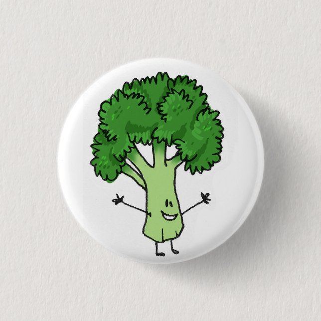 Badge Rond 2,50 Cm Bouton de brocoli (Devant)
